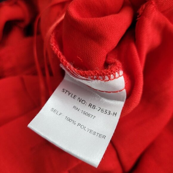 Strut & bolt womens medium Red paperbag waist flowy pants pockets - Picture 5 of 7